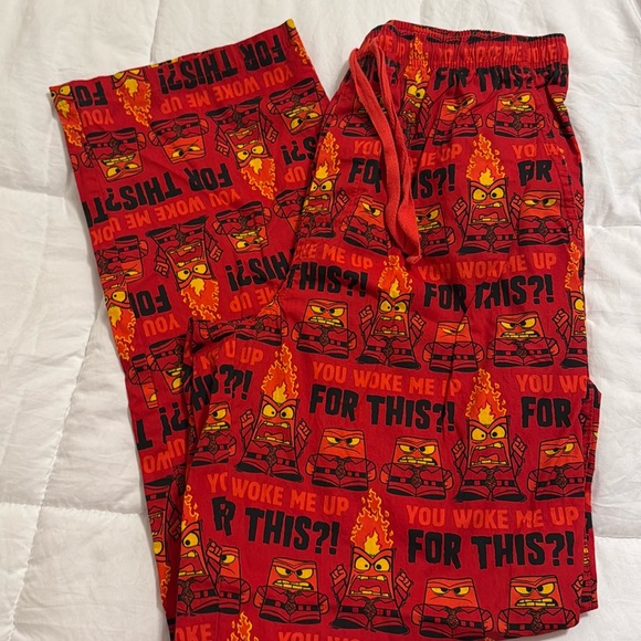 Disney Parks Pixar Inside Out Anger pj pants Large adults. EUC - Picture 1 of 8